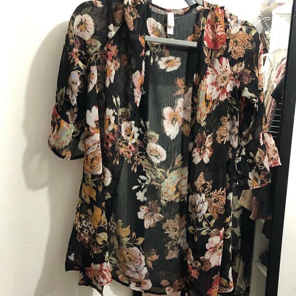 semi sheer kimono
